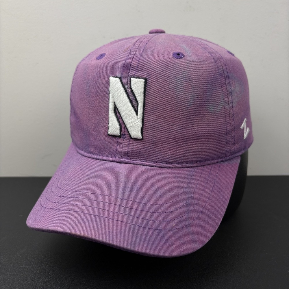 Vintage Northwestern Wildcats Zephyr Strapback Hat Faded Purple Adjustable Cap